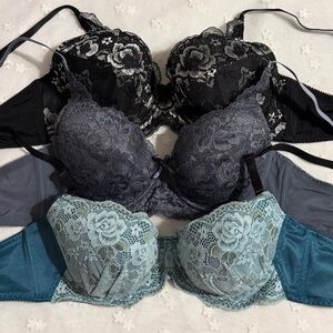 Lot of 3! Buy 2 get 1 free! US-34B/JP-C75 Japanese Brand Floral Embroidery Bras